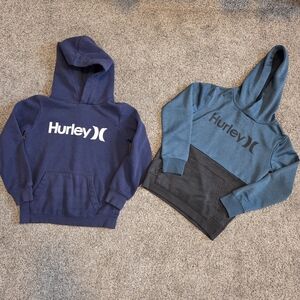 Hurley Kids' Navy and Teal Hoodies